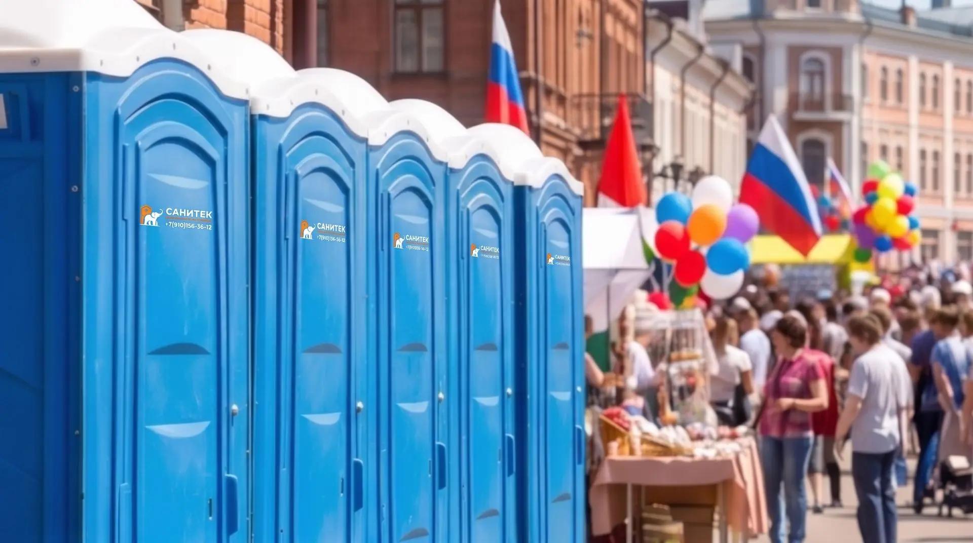 Туалетные кабины САНИТЕК на городском мероприятии